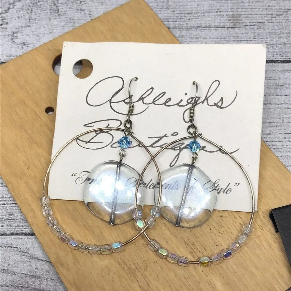 Bundle lot 2 glass bead boho style earrings new nwt